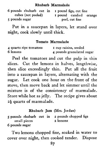 Recipe for canning perserves