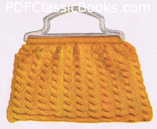 Knitted Orange Bag Knitting Pattern